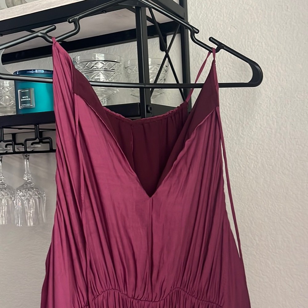 Beautiful magenta dress with dark purple slip. NWT from Anthropologie.
